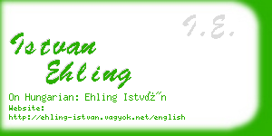 istvan ehling business card